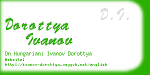 dorottya ivanov business card